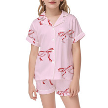 Cozy 2-Pc Kids Pajama Set for Girls, Soft Sleepwear & Loungewear, Valentine's Print, Pink_007, Size 11-12Y, Compatible with Ediodpoh