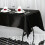 Nappe rectangulaire en satin noir 60" x 102" 4