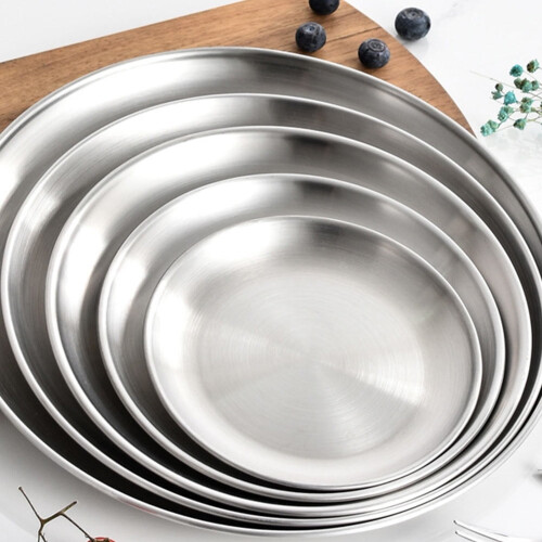 Forma redonda de aço inoxidável para bolos e pizzas, 30 cm (12 polegadas) 1
