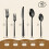 40-Piece Black Hammered Flatware Set, 410 Stainless Steel 2