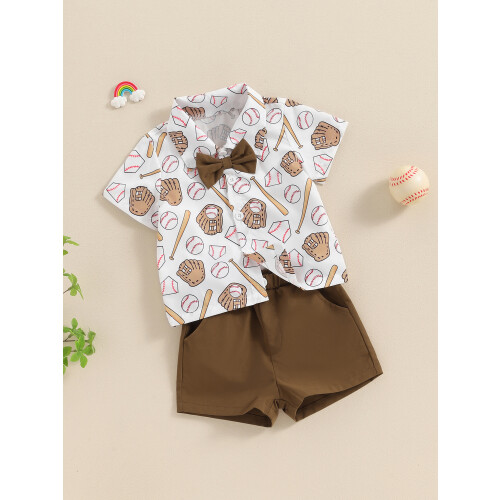 (6-12 Months, Dark Khaki) Conjunto de verão com elástico. 2