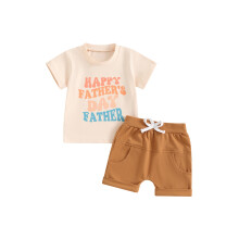 (6-12 Months, Apricot) Conjunto de verano del Padre.