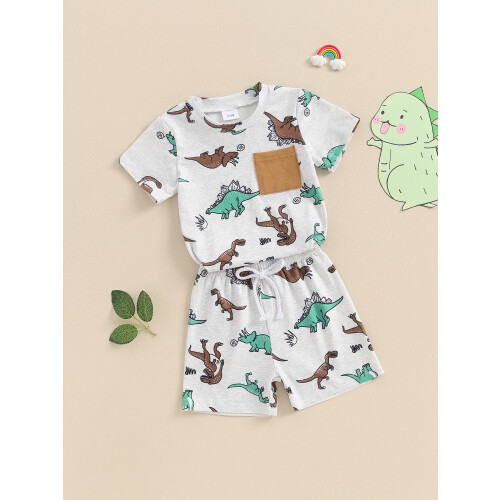 (0-6 Months, Gray) Ensemble 2 pièces les vacances. 2