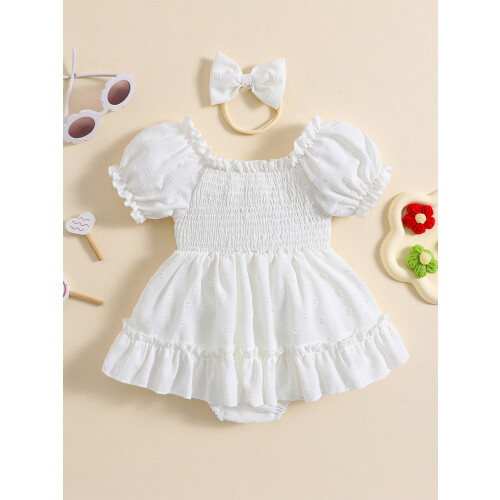 (12-18 Months, White) Conjunto de bebé, primer cumpleaños. 2