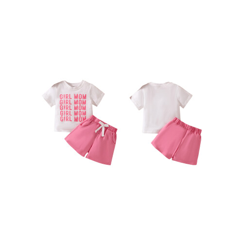 (18-24 Months, White) Ensemble d'été pour taille élastique. 2