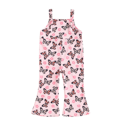 (2-3 Years, Pink) Combinaison d'été évasée pantalon large