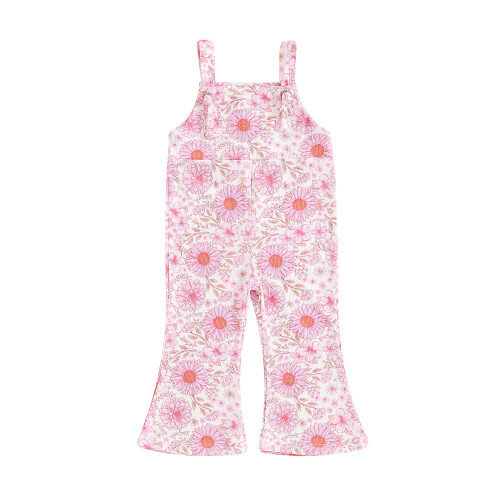 (2-3 Years, White) Combinaison d'été évasée pantalon large