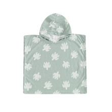 (18-24 Months, Green) Kapuzen-Strandtuch für Kleinkinder, Badetuch mit Schildkrötenmuster, leichter Wickelponcho