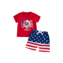 (6-12 Months, Red) Tenue pour bébé fête Indépendance.