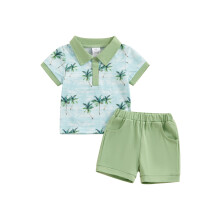 (12-18 Months, Light Green) Komplet szortów dla strój letni