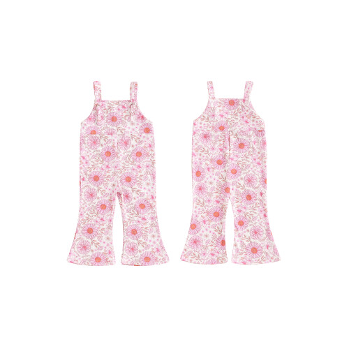 (2-3 Years, White) Combinaison d'été évasée pantalon large 1