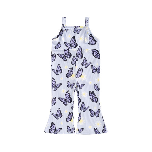 (2-3 Years, Purple) Combinaison d'été évasée pantalon large