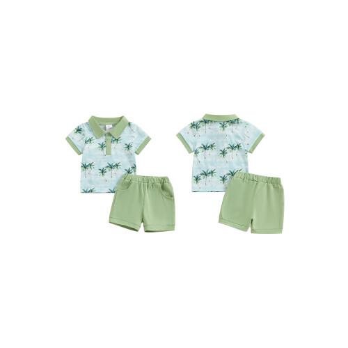 (12-18 Months, Light Green) Komplet szortów dla strój letni 1