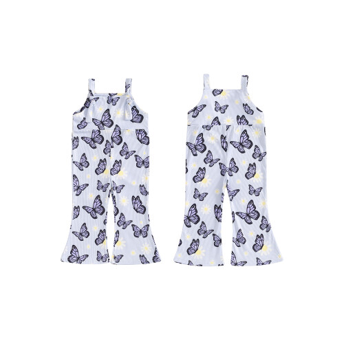 (18-24 Months, Purple) Combinaison d'été évasée pantalon large 1
