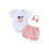 (3-6 Months, Pink) Σετ 3 τεμαχίων κορδέλα κεφαλής 1