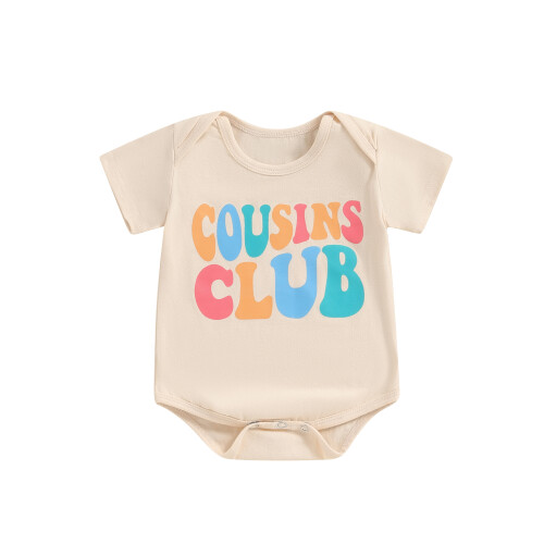 (0-3 Months, Beige) Καλοκαιρινή φόρμα για πολύχρωμη, casual.