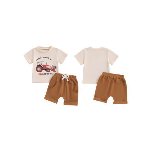 (18-24 Months, Apricot) Éadaí Samhraidh Gleoite 2 phíosa 1