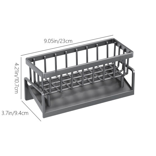 Kitchen Sink Organizer Plastic Rack with Drainage Holes 2