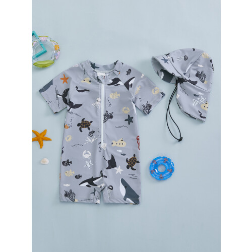 (2-3Y, GRAY) Strój kąpielowy dla przed słońcem 2