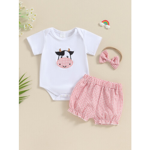 (3-6 Months, Pink) Σετ 3 τεμαχίων κορδέλα κεφαλής 2