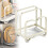 Stainless Steel Kitchen Pot Lid Rack with Water Tray 2