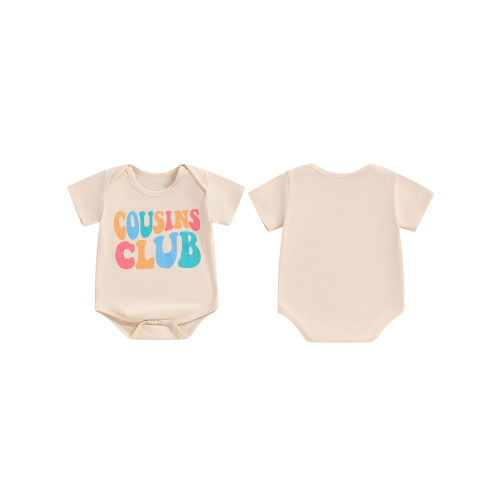 (0-3 Months, Beige) Καλοκαιρινή φόρμα για πολύχρωμη, casual. 1
