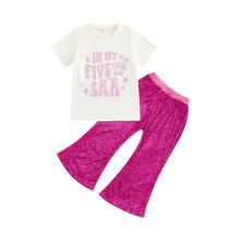 (4-5 Years, Pink 3) Éadaí Samhraidh Cailín 2 phíosa