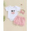 (6-12 Months, Pink) Σετ 3 τεμαχίων κορδέλα κεφαλής 4