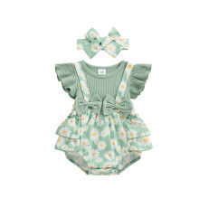(3-6 Months, Green) Ensemble pour nouveau-né vêtements d'été.