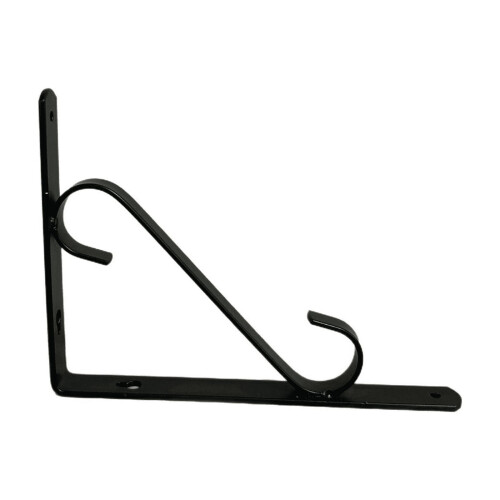 Fekete acél polckonzolok 20x15cm