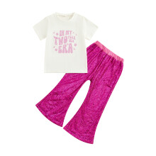 (18-24 Months, Pink) Éadaí Samhraidh Cailín 2 phíosa
