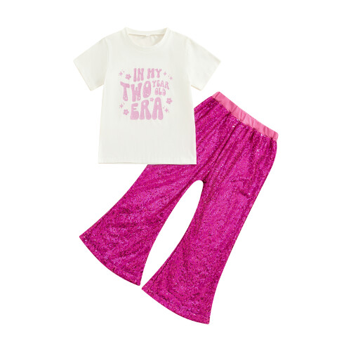 (18-24 Months, Pink) Éadaí Samhraidh Cailín 2 phíosa