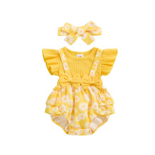 (12-18 Months, Yellow) Ensemble pour nouveau-né vêtements d'été.