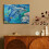Quadro em tela com golfinhos e recife de coral, 40x30cm 5