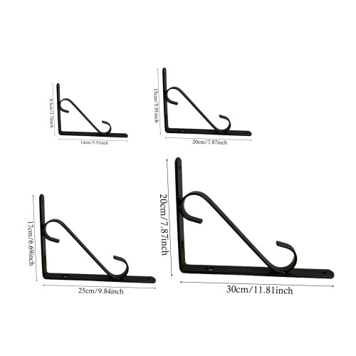 Svarta stålhyllklädda konsoler 25x17cm – Robust 2