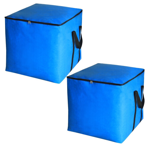 Robust opbevaringstaske 20x20x20 tommer kongeblå (2-pak)