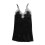 Blusas regatas femininas de veludo com decote em V e renda. 1