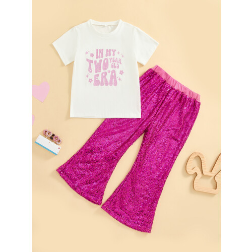 (2-3 Years, Pink) Éadaí Samhraidh Cailín 2 phíosa 2