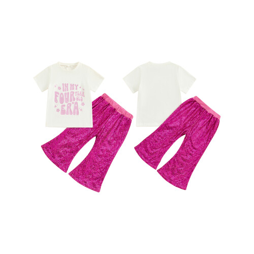 (3-4 Years, Pink 2) Éadaí Samhraidh Cailín 2 phíosa 1