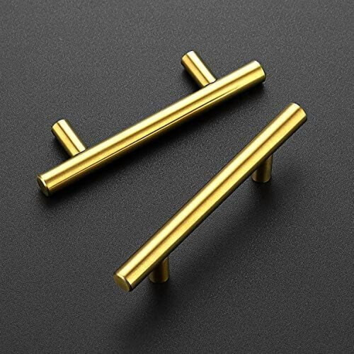 Puxadores de armário de 5 polegadas em bronze champanhe – 3 polegadas