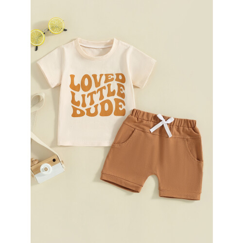 (12-18 Months, Beige) Σετ σορτς 2 και κορδόνι 2