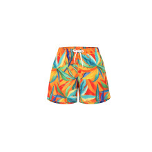 (2-3 Years, Orange Boy) Family Matching Swimwear Fashion Print Swimsuit Set Father and Son Swim Trunks Bathing Suits Beachwear