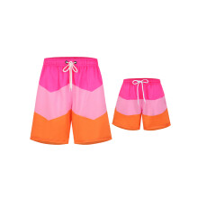 (XXL, Pink Dad) Family Matching Swimwear Fashion Print Swimsuit Set Father and Son Swim Trunks Bathing Suits Beachwear
