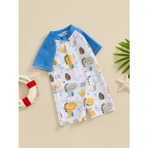 (6-12 Months, White) Μαγιό Rash Guard θαλάσσιων οργανισμών 1