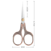 Scissors for Embroidery, Embroidery Scissors Stainless Steel compatible with Sharp Pointed Scissors Tip Detail Shears for DIY Craft,Red copper