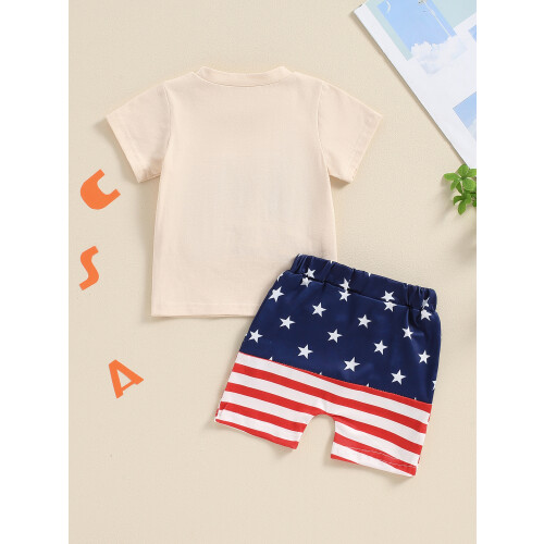 (3-6 Months, Khaki) Σετ σορτς αγορίων με κορδόνι 2