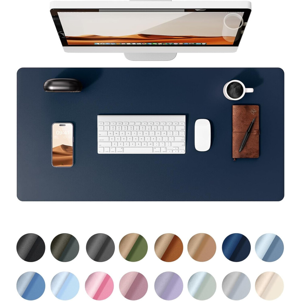 Large Leather Desk Pad Protector, Non-Slip Pu Leather Desk Mat, Waterproof Laptop & Writing Pad (23.6" X 13.8") 9159805696251