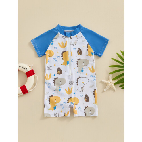 (2-3 Years, White) Μαγιό Rash Guard θαλάσσιων οργανισμών 1