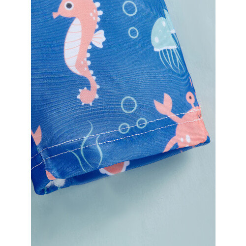 (0-6 Months, Blue) Μαγιό Rash Guard θαλάσσιων οργανισμών 2