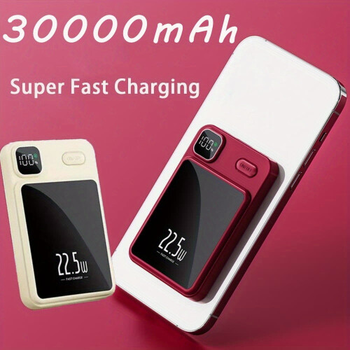 Λεπτό Power Bank 30000mAh με ασύρματη φόρτιση και φόρτιση USB-C 1